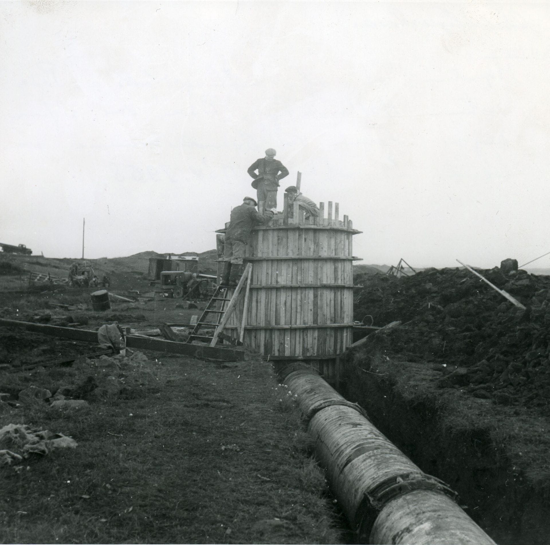 Vatnsveita við Gvendarbrunna 1947.
