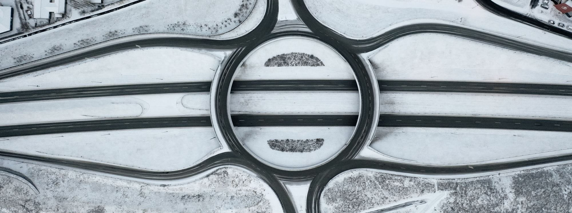 Arnarnesvegur yfirlitsmynd af hringtorgi.