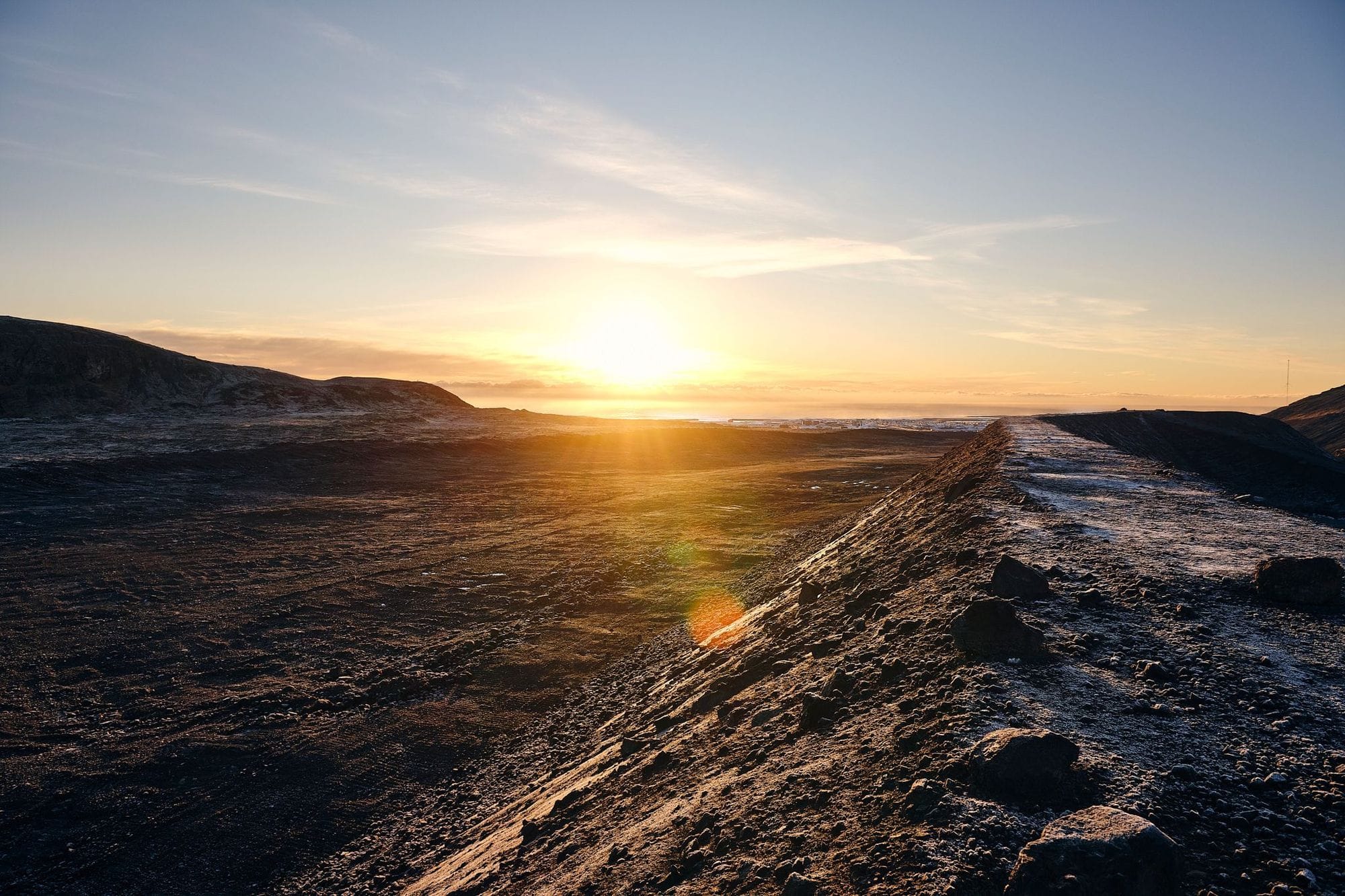 Varnargarðar sólsetur